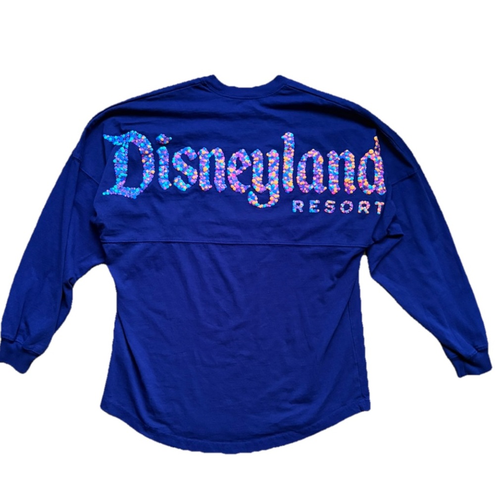 Disneyland Resort Parks Top Medium Castle Spirit Jersey Puff Confetti Purple - Picture 3 of 8